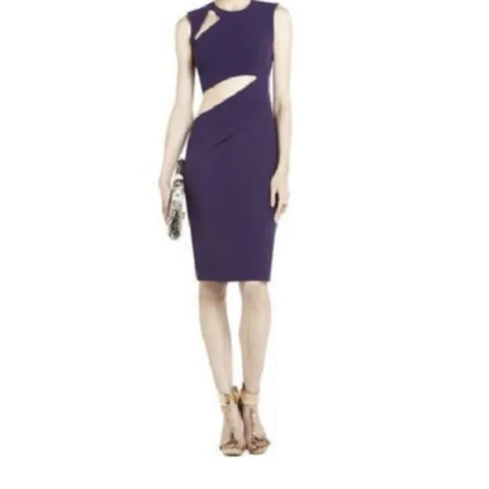 NEW BCBGMAXAZRIA GRAPE LAURA SLEEVELESS CUTOUT